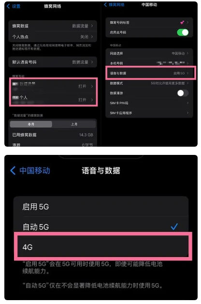 天柱苹果手机维修分享iPhone14如何切换4G/5G? iPhone14 5G网络切换方法 